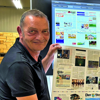 Christian Franke besucht Medienhaus Tecklenborg
